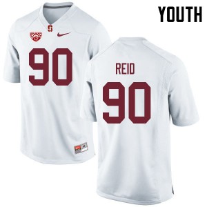 Youth Gabe Reid White Stanford College Football #90 Jersey 979538-692