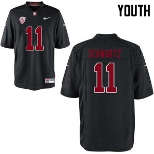 Youth Harry Schwartz Black Stanford University College Football #11 Jersey 918266-359
