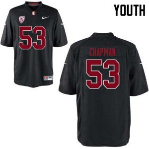Youth Jack Chapman Black Stanford College Football #53 Jersey 712027-931