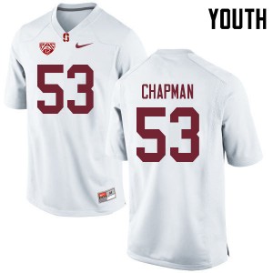 Youth Jack Chapman White Cardinal College Football #53 Jersey 943476-299