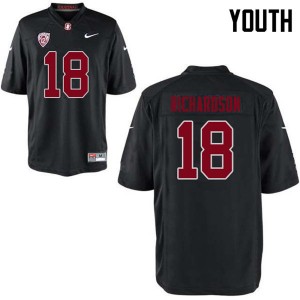 Youth Jack Richardson Black Stanford College Football #18 Jersey 304071-362