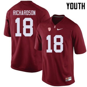 Youth Jack Richardson Cardinal Stanford University College Football #18 Jersey 849139-725