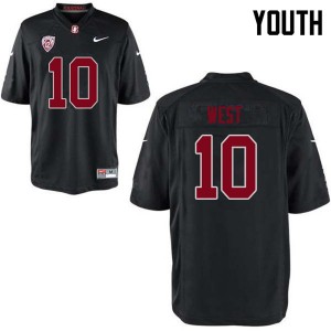 Youth Jack West Black Cardinal College Football #10 Jersey 166188-620