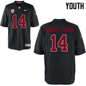 Youth Jacob Mangum-Farrar Black Stanford College Football #14 Jersey 814000-749