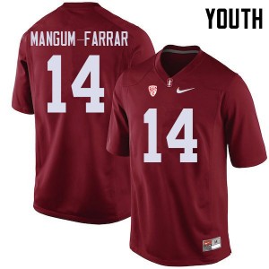 Youth Jacob Mangum-Farrar Cardinal Stanford University College Football #14 Jersey 141282-108