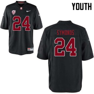 Youth Jay Symonds Black Stanford University College Football #24 Jersey 698726-902
