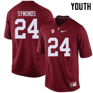 Youth Jay Symonds Cardinal Stanford University College Football #24 Jersey 550841-373