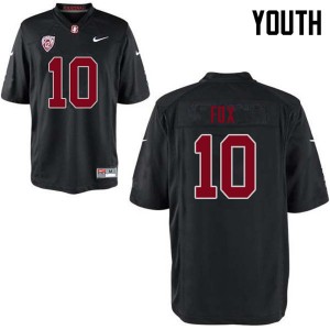 Youth Jordan Fox Black Stanford College Football #10 Jersey 846793-264