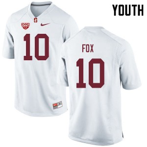 Youth Jordan Fox White Cardinal College Football #10 Jersey 357321-100