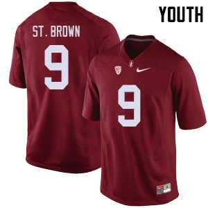 Youth Osiris St. Brown Cardinal Stanford University College Football #9 Jersey 452920-377