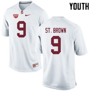 Youth Osiris St. Brown White Stanford Cardinal College Football #9 Jersey 198528-495