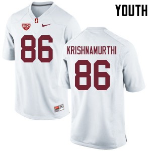 Youth Sidhart Krishnamurthi White Stanford University College Football #86 Jersey 742504-358