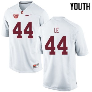 Youth TaeVeon Le White Stanford College Football #44 Jersey 608814-911