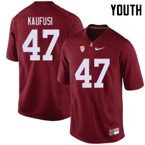 Youth Tangaloa Kaufusi Cardinal Stanford Cardinal College Football #47 Jersey 504615-982