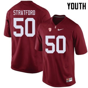 Youth Trey Stratford Cardinal Stanford University College Football #50 Jersey 275839-461