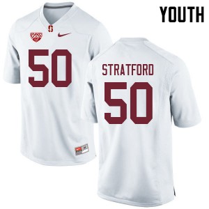 Youth Trey Stratford White Cardinal College Football #50 Jersey 732288-542