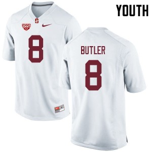 Youth Treyjohn Butler White Stanford Cardinal College Football #8 Jersey 960287-537