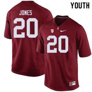 Youth Austin Jones Cardinal Stanford Cardinal College Football #20 Jersey 103018-473