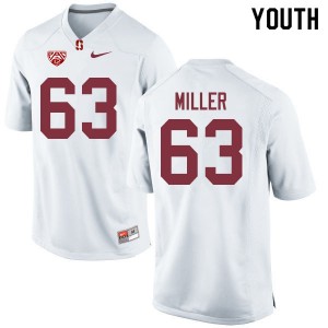 Youth Barrett Miller White Cardinal College Football #63 Jersey 995189-673