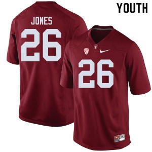 Youth Brock Jones Cardinal Stanford College Football #26 Jersey 951296-718
