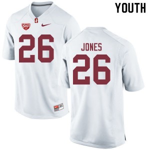 Youth Brock Jones White Stanford University College Football #26 Jersey 763786-541