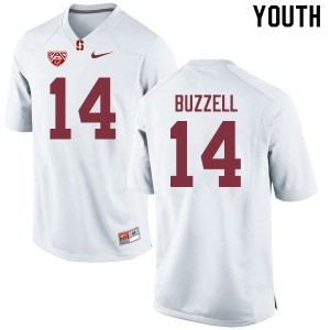 Youth Cameron Buzzell White Cardinal College Football #14 Jersey 442387-969