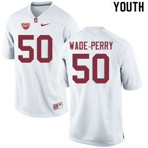 Youth Dalyn Wade-Perry White Stanford University College Football #50 Jersey 152537-433