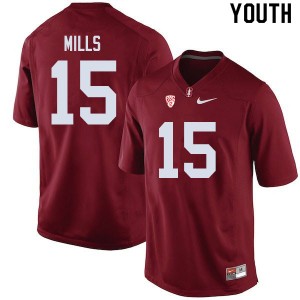 Youth Davis Mills Cardinal Cardinal College Football #15 Jersey 477672-234