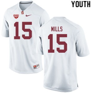 Youth Davis Mills White Cardinal College Football #15 Jersey 177248-112
