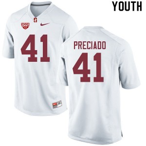 Youth Diego Preciado White Stanford Cardinal College Football #41 Jersey 573434-493