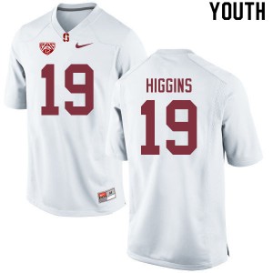 Youth Elijah Higgins White Stanford College Football #19 Jersey 651994-126