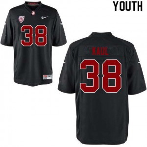 Youth Jason Kaul Black Stanford Cardinal College Football #38 Jersey 142948-781