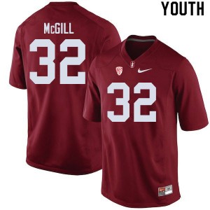 Youth Jonathan McGill Cardinal Cardinal College Football #32 Jersey 942937-589