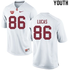 Youth Kale Lucas White Stanford Cardinal College Football #86 Jersey 971141-909