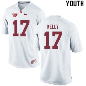 Youth Kyu Blu Kelly White Cardinal College Football #17 Jersey 405897-246