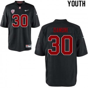 Youth Levani Damuni Black Stanford College Football #30 Jersey 119380-754