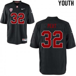 Youth Nathaniel Peat Black Cardinal College Football #32 Jersey 656568-940