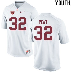 Youth Nathaniel Peat White Stanford Cardinal College Football #32 Jersey 660329-130