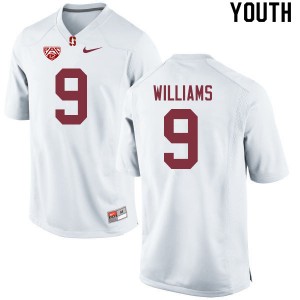 Youth Noah Williams White Cardinal College Football #9 Jersey 405158-733