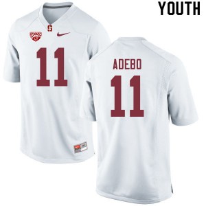 Youth Paulson Adebo White Stanford Cardinal College Football #11 Jersey 957566-799