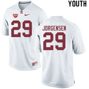 Youth Spencer Jorgensen White Stanford College Football #29 Jersey 358217-611