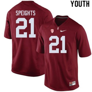Youth Trevor Speights Cardinal Cardinal College Football #21 Jersey 109154-353
