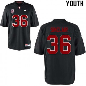 Youth Tristan Sinclair Black Cardinal College Football #36 Jersey 438420-357