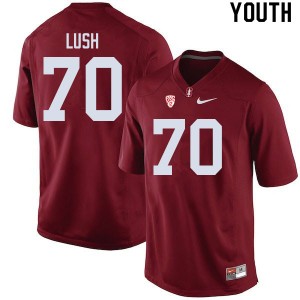 Youth Wakely Lush Cardinal Stanford University College Football #70 Jersey 814732-250