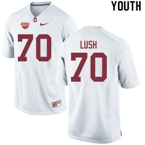 Youth Wakely Lush White Stanford Cardinal College Football #70 Jersey 437115-196