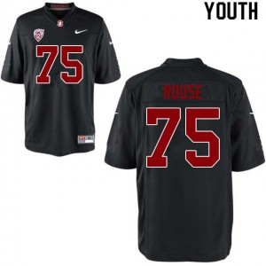 Youth Walter Rouse Black Stanford Cardinal College Football #75 Jersey 925439-999