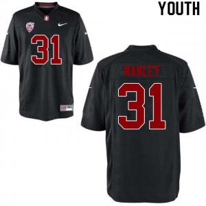 Youth Zahran Manley Black Stanford College Football #31 Jersey 817590-805