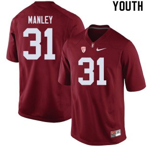 Youth Zahran Manley Cardinal Stanford College Football #31 Jersey 520326-794
