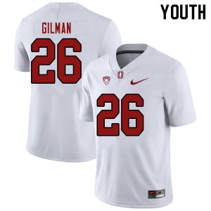 Youth Alaka'i Gilman White Stanford Cardinal College Football #26 Jersey 930213-707