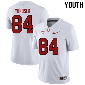 Youth Benjamin Yurosek White Stanford University College Football #84 Jersey 200759-210